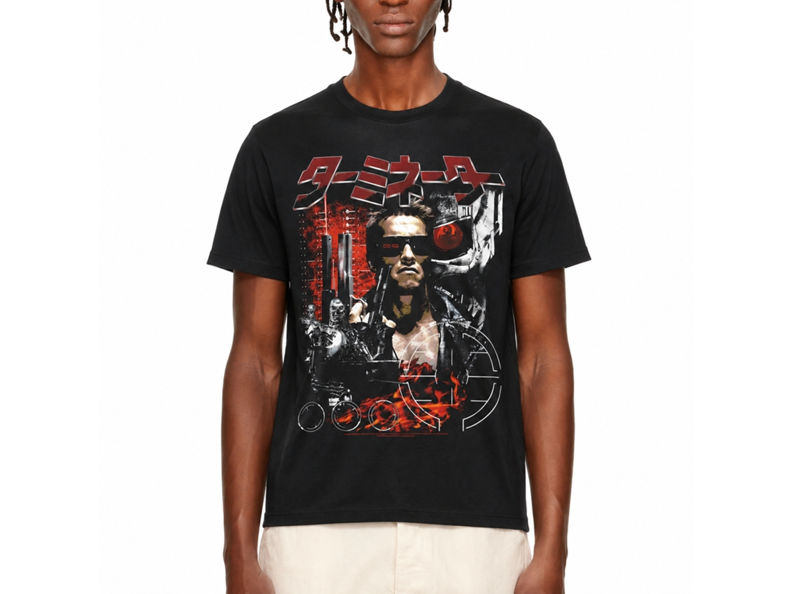Rockinstone Terminator Collageinator Black Adult T-shirt Size:l