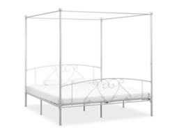 Bed Frame, Bed Frames Vidaxl Branco Metal (180 X 200 Cm)
