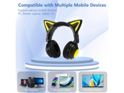 Fone De Ouvido Bluetooth Com Orelhas De Gato E Qualidade De Som Hi Fi. Brilvibera