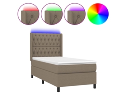 Box Spring Bed, Box Spring Beds Vidaxl Cinzento-acastanhado Tecido (80 X 200 Cm)