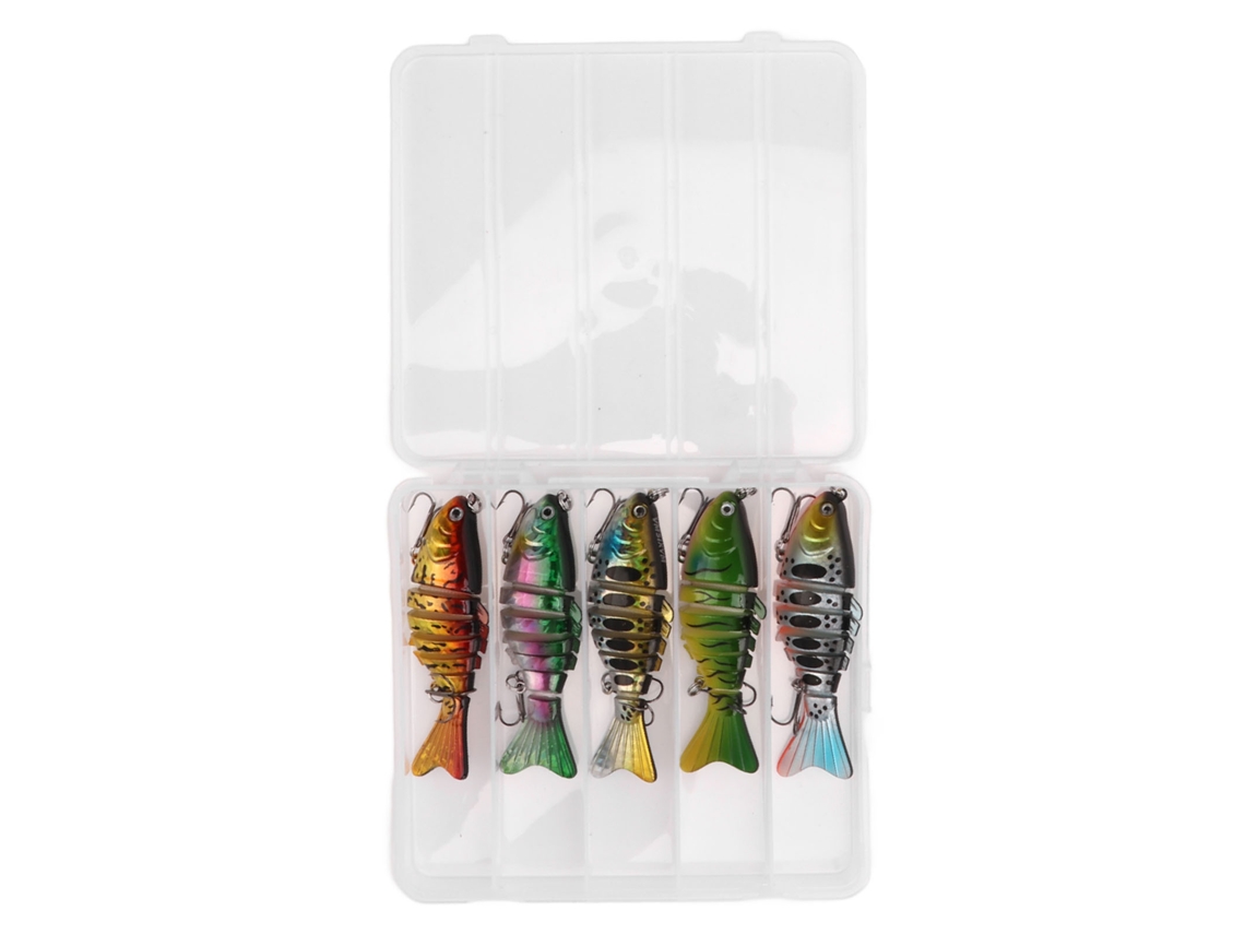 Isca de Pesca Segmentada Lifelike 9.5cm 15g 5pcs