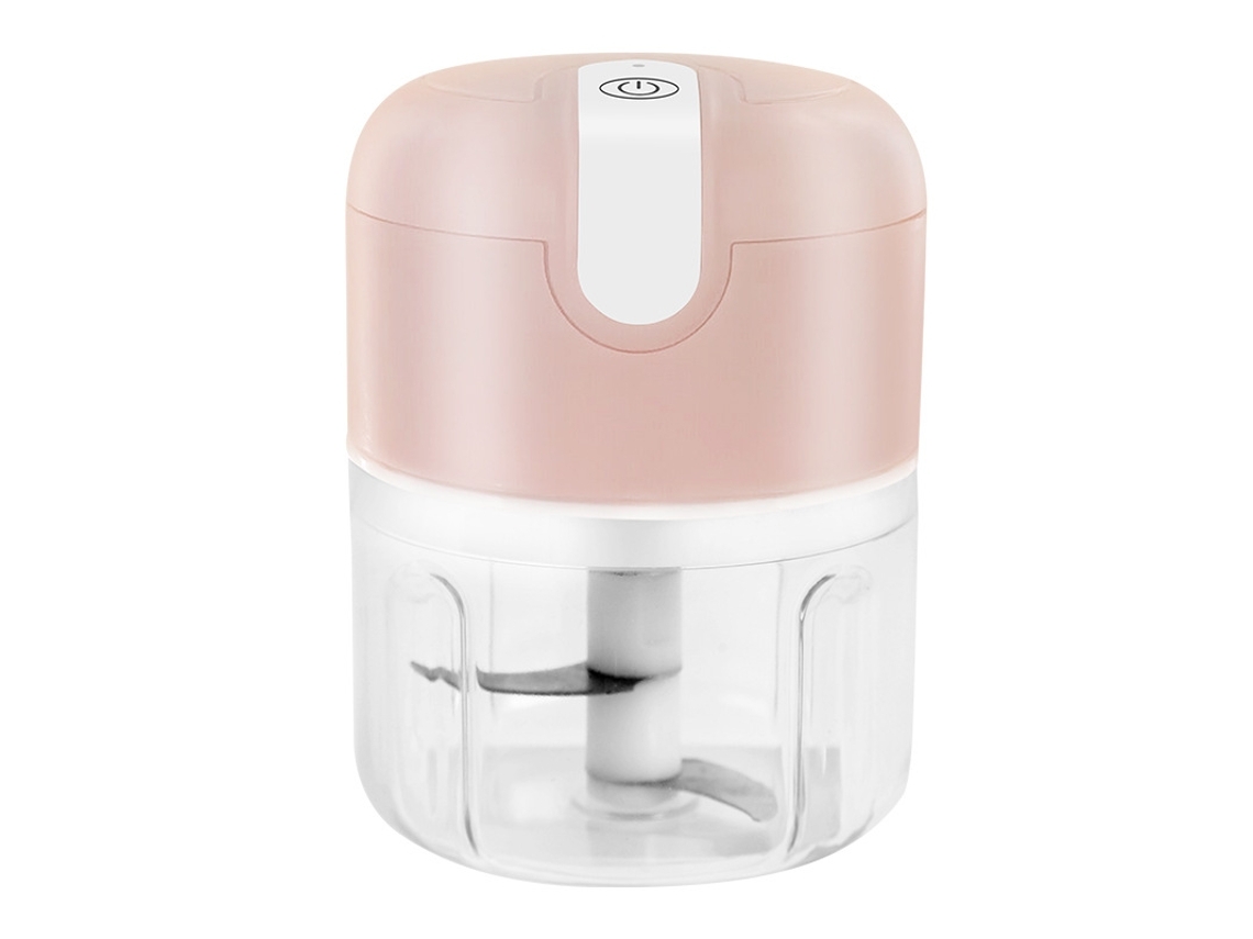 Picador De Alho Elétrico Mini Picador De Vegetais Para Gengibre Pimentão Cebola 250ml Rosa Yunzii