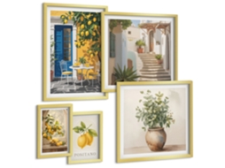 Conjunto De Pinturas Inspirações Cítricas De Estilo Espelharte (5 Peças)