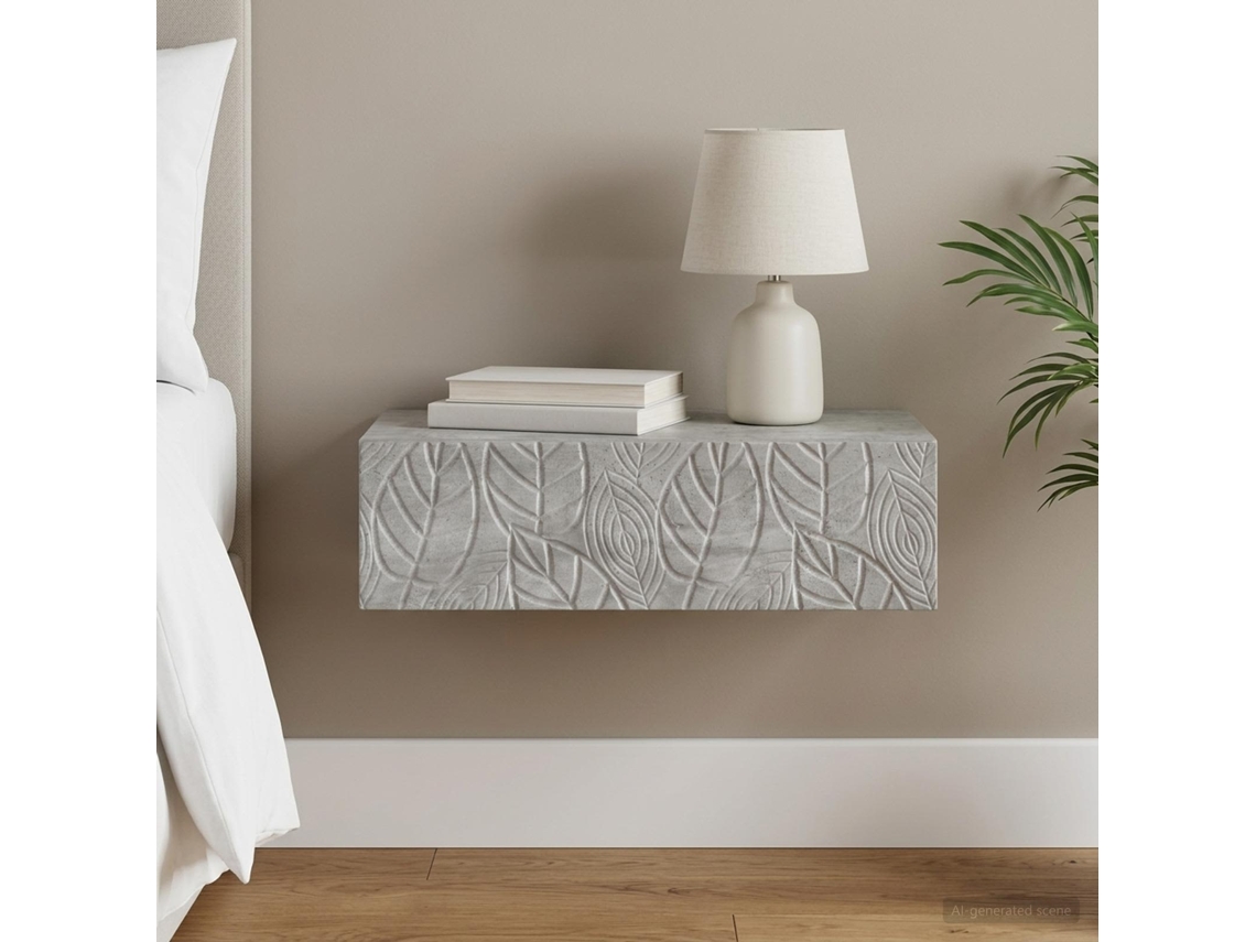 Vidaxl Mesa Lateral De Parede 59 X 34,5 X 17 Cm Derivados De Madeira