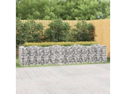 Vidaxl Canteiro Elevado Gabião Arqueado 400x100x100 Ferro Galvanizado