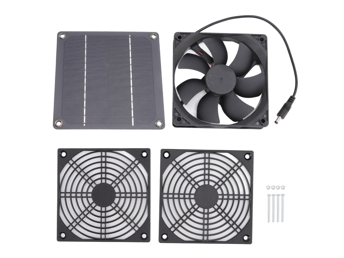 Ventilador Solar Portátil Exaustor para Estufa e Abrigos Animais