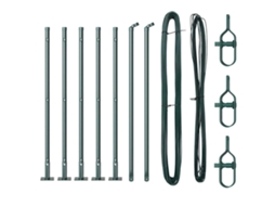 Poste De Cerca 7 Pcs Verde Aço