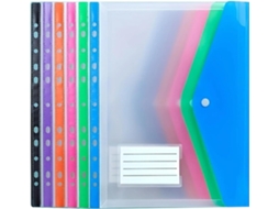 Pacote Com 6-pastas Transparentes Perfuradas Documentos, Pasta De Arquivo Perfurada Com 11-furos, Pasta De Arquivo