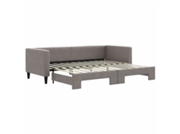 Sofá cama MAISON EXCLUSIVE Gavetão 80x200 Cm Tecido Cinzento acastanhado