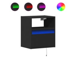 Wall-mounted Bedside Cabinet, Wall-mounted Bedside Cabinets Vidaxl Preto Madeira Processada (n/a)