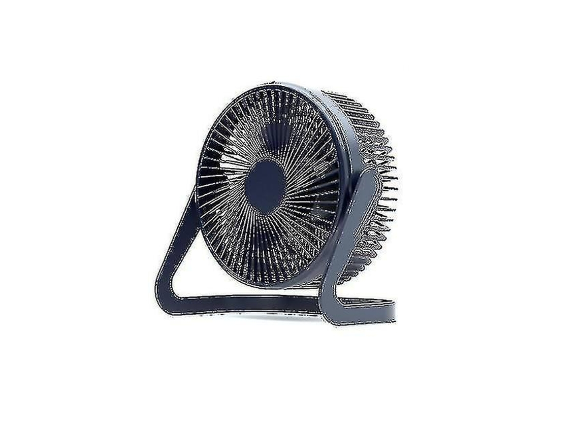 Ventilador De Mesa Usb Pequeno Com Plug In De 5 Polegadas, Mini Ventiladores Silenciosos E Portáteis Slowmoose (preto)