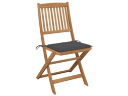 Conjunto de 2 Cadeiras de Jardim Dobráveis com Almofadões Acácia Maciça MAISON EXCLUSIVE (2 pcs)