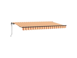 Conjunto 1 Toldo Retrátil Vidaxl Amarelo Tecido (400 X 200 Cm)