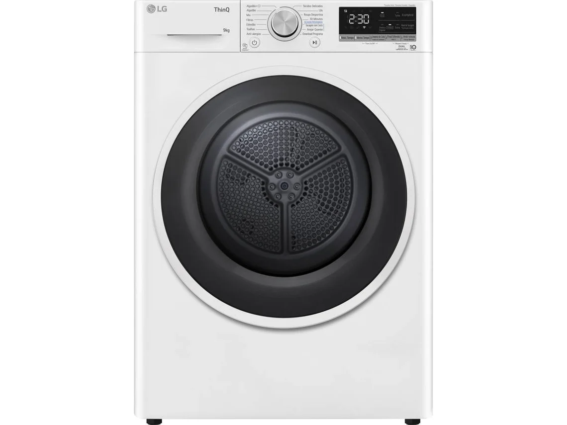 Máquina de Secar Roupa LG RH90V5AV6N (9 kg - Bomba de Calor - Branco)