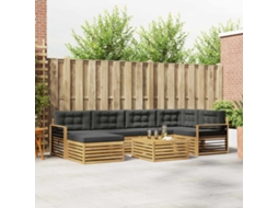 Vidaxl Conjunto De Sofás Para Exterior 7 Unid. Branco E Antracite