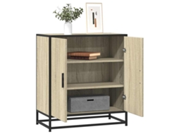 Vidaxl Aparador 68x35x76 Cm Deriv. De Madeira/metal Carvalho Sonoma