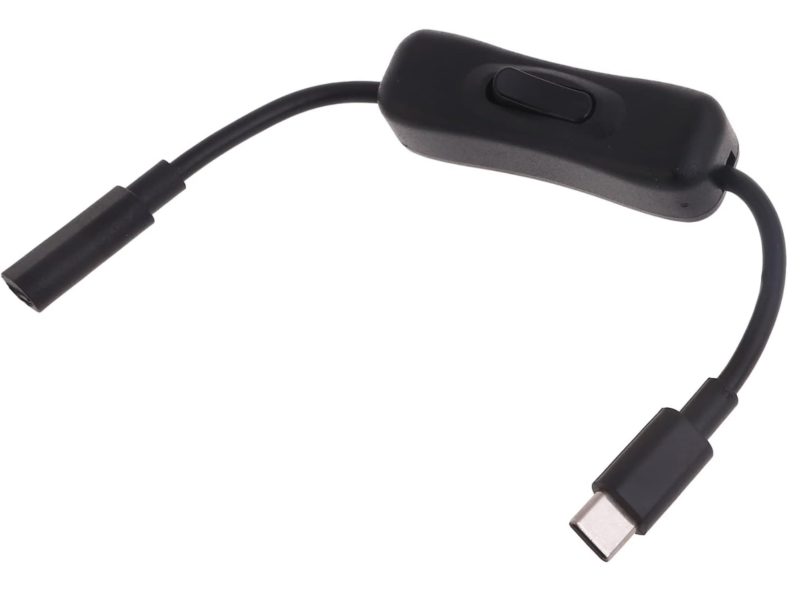Cabo Extensor Usb-c Macho Para Fêmea Com 4 Portas E Interruptor