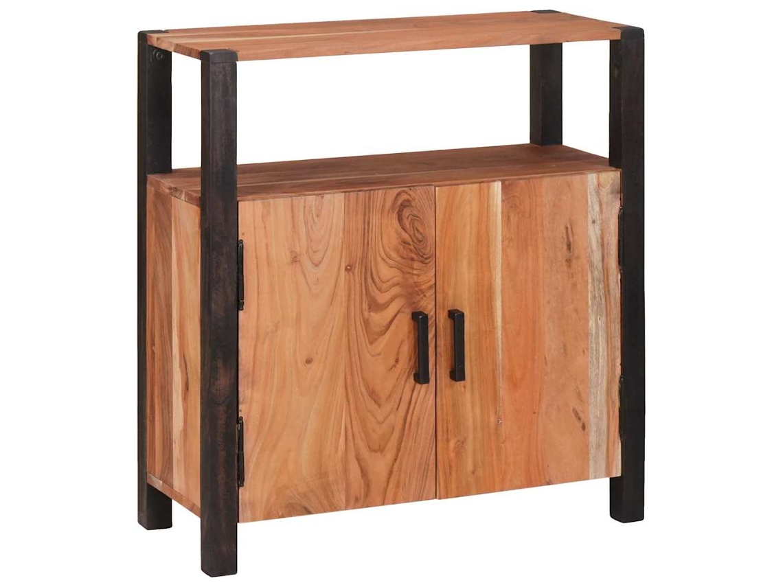Vidaxl Buffet Castanho 70 X 30 X 75 Cm Madeira Sólida De Acácia