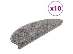 Conjunto de 10 Tapetes de Escada Cinza Semicircular Grande MAISON EXCLUSIVE (65x21x4 cm)