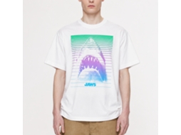 Rockinstone Jaws Movie Blinds White Adult T-shirt Size:xl