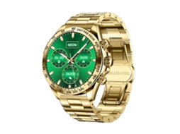 Smartwatch Com Chamada Bluetooth Botão Giratório Monitoramento De Frequência Cardíaca E Pressão Arterial Ouro Yunzii