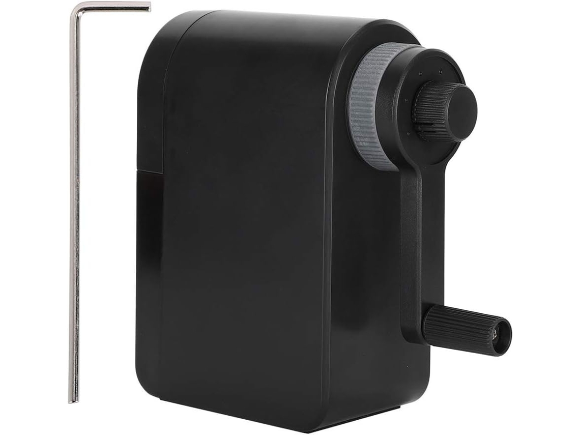 Porta-lápis manual com manivela, 10 velocidades, Liga Zinco.