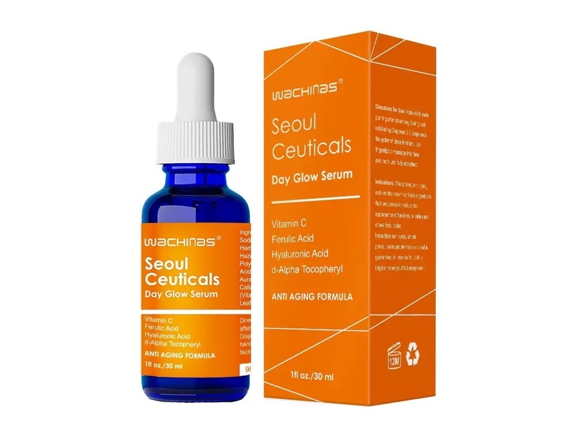 Hidratante E Nutritivo Nutre A Pele Ilumina A Tez Sérum De Vitamina C 30 Ml Wachinas