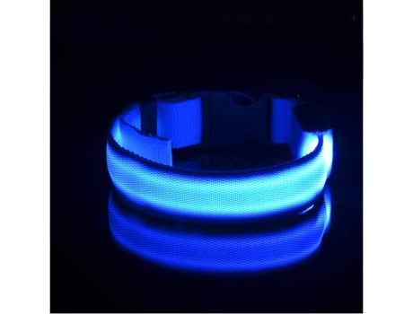 Coleira Led Luminosa Pupy Azul ADTOBAST