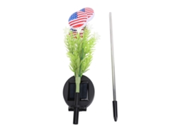 Luz Solar Bandeira Americana Resistente À Água Farol de Jardim Decoração Dia da Independência | S/MARCA