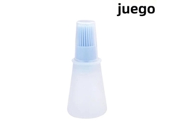 (azul) Nova Escova De Silicone De Qualidade Alimentar Para Controle De Óleo No Churrasco, Resistente A Altas Temperaturas, Com Tampa.