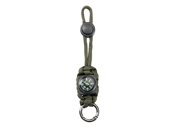Pulseira de paracord com bússola, mosquetão, chaveiro, resistente, para atividades ao ar livre STELASPLEN
