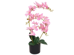 Vidaxl Planta Orquídea Artificial Com Vaso 65 Cm Rosa