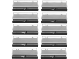 Ultechnovo Conjunto De 10-porta Crachás Retangulares De Plástico Preto Com Design Requintado E Espaço Alfinete