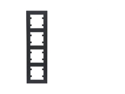 Luz Brilhante | Moldura 4 Elementos Verticais Preto Wl5643 Hager