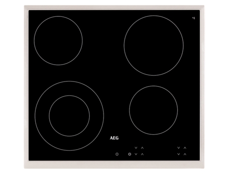 Placa de Vitrocerâmica AEG HK624010XB (Elétrica - 57.6 cm - Preto) — Elétrica de Vitrocerâmica | Largura: 57.6 cm