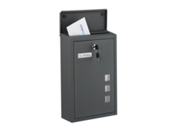 Caixa De Correio De Parede Compacta Em Metal Com Visor