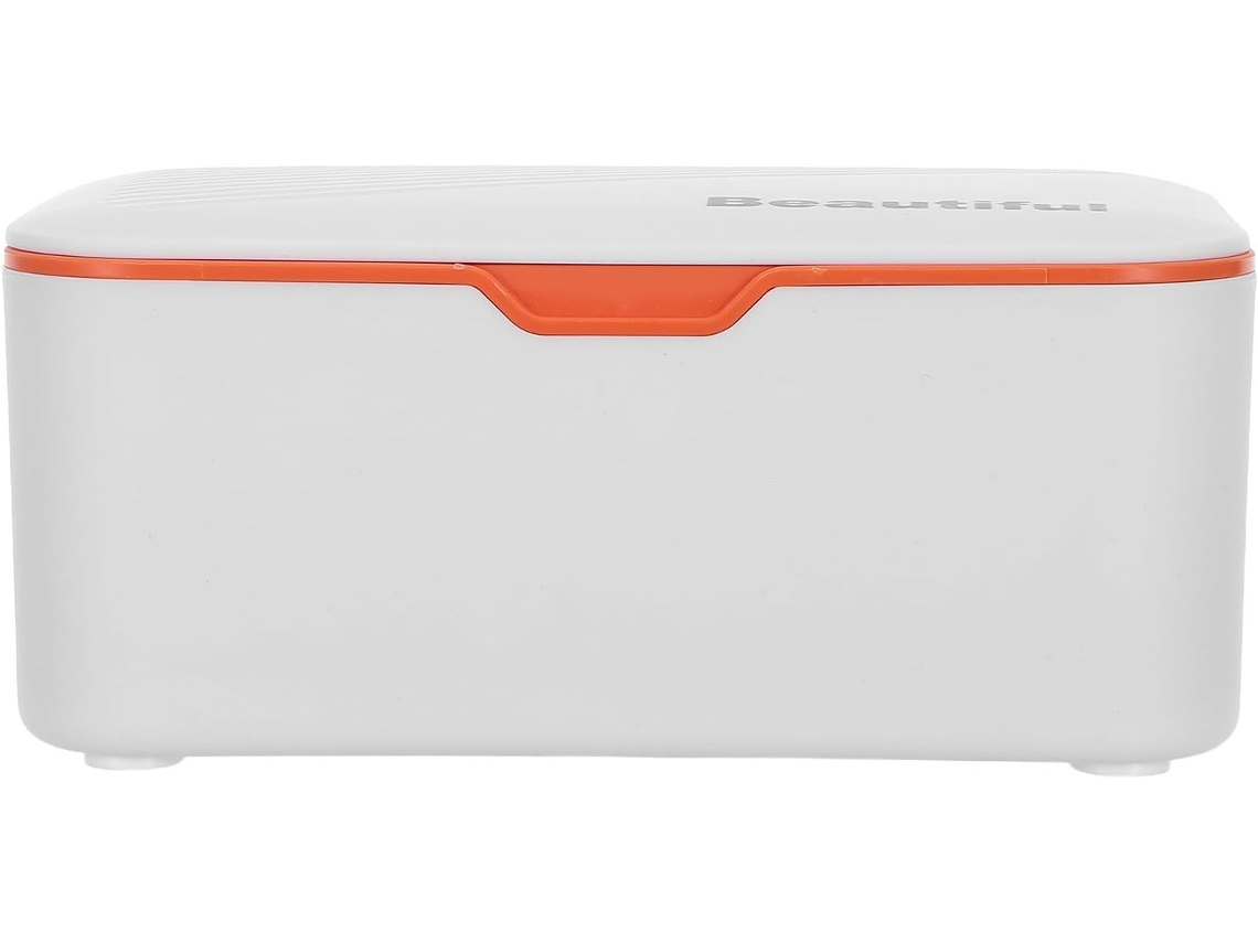 Caixa De Lenços De Papel Retangular De Plástico Laranja, Fácil De Usar.