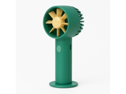 Ventoinha Portátil Com Base | Compacta, Bateria Recarregável, 2 Velocidades, Pega E Cabo Incluídos Mayou Sd2107 Verde