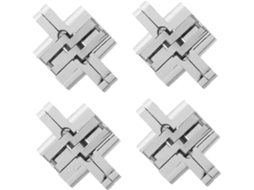 Conjunto De 4 Dobradiças Ocultas Para Portas, Em Liga Zinco,