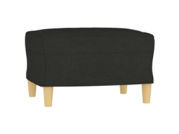 Footstool, Footstools Vidaxl Preto Tecido (60 X 50 X 41 Cm)