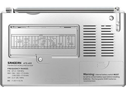 Rádio SANGEAN ATS-405 (Branco - Digital -  AM / FM - Pilhas) — Digital