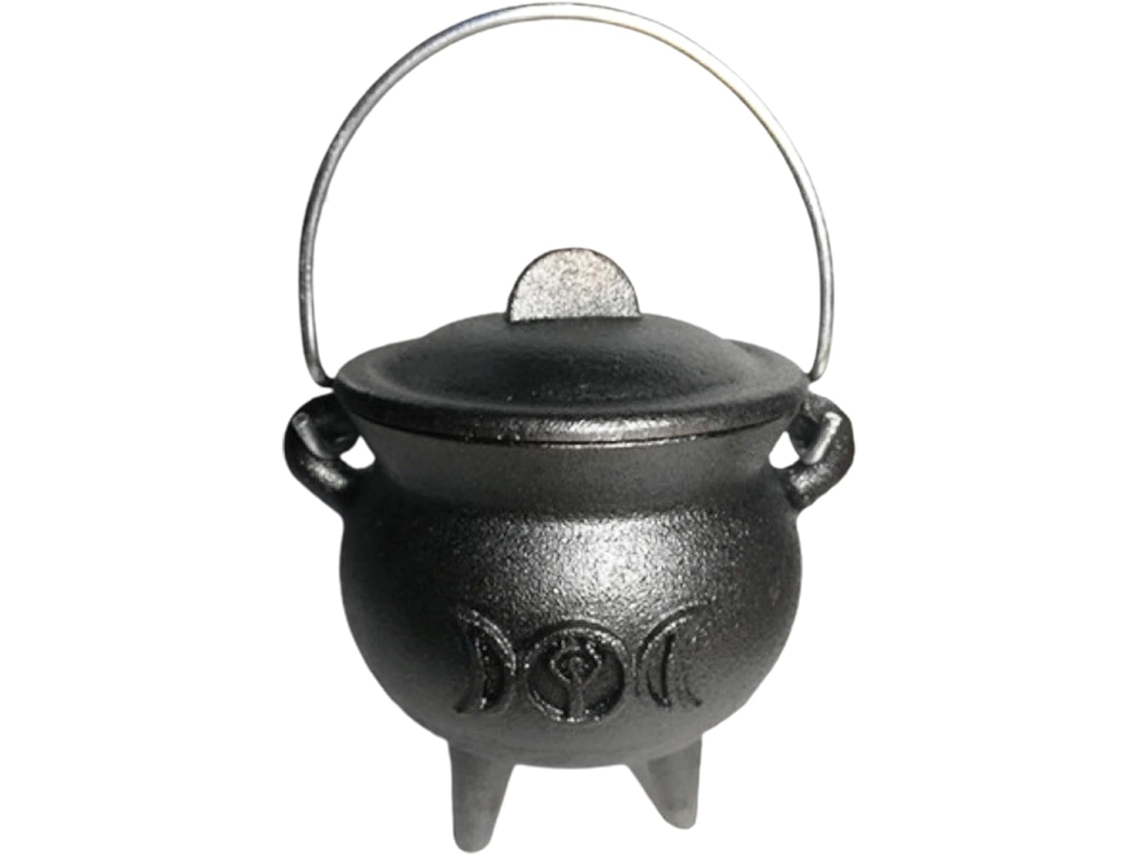 Pote De Feitiçaria Em Fonte Com Cobertura Resistente Ao Calor - Mini Chaudron Em Fonte - Decoração De Festa B