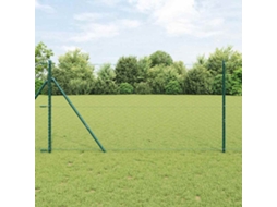 Vidaxl Fixação Para Cerca Hexagonal No Chão 10 X 1,2 M Verde Malha