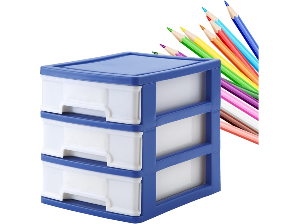 Organizador De Mesa Com Gavetas | Organizador De Mesa Com 3 Níveis Ideal Para Organização Diária, Estudo, Vayotoy
