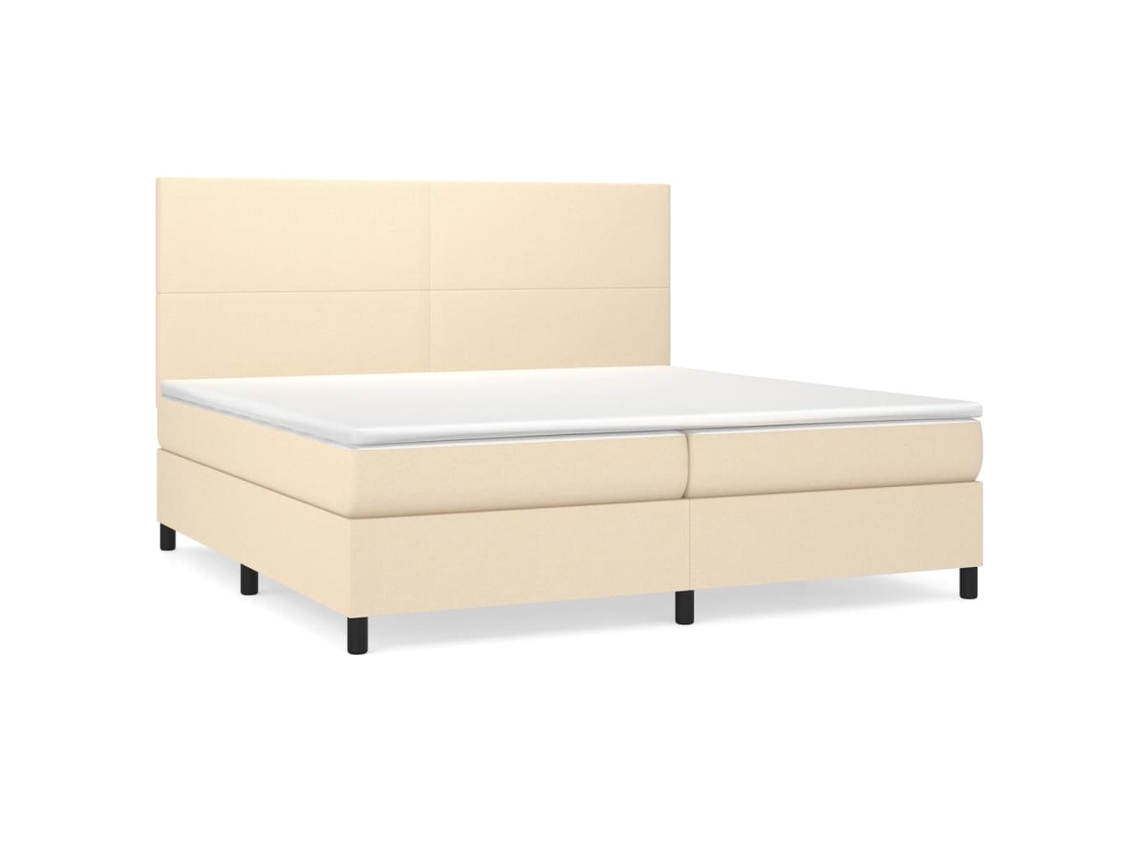 Box Spring Bed, Box Spring Beds Vidaxl Creme Tecido (200 X 200 Cm)