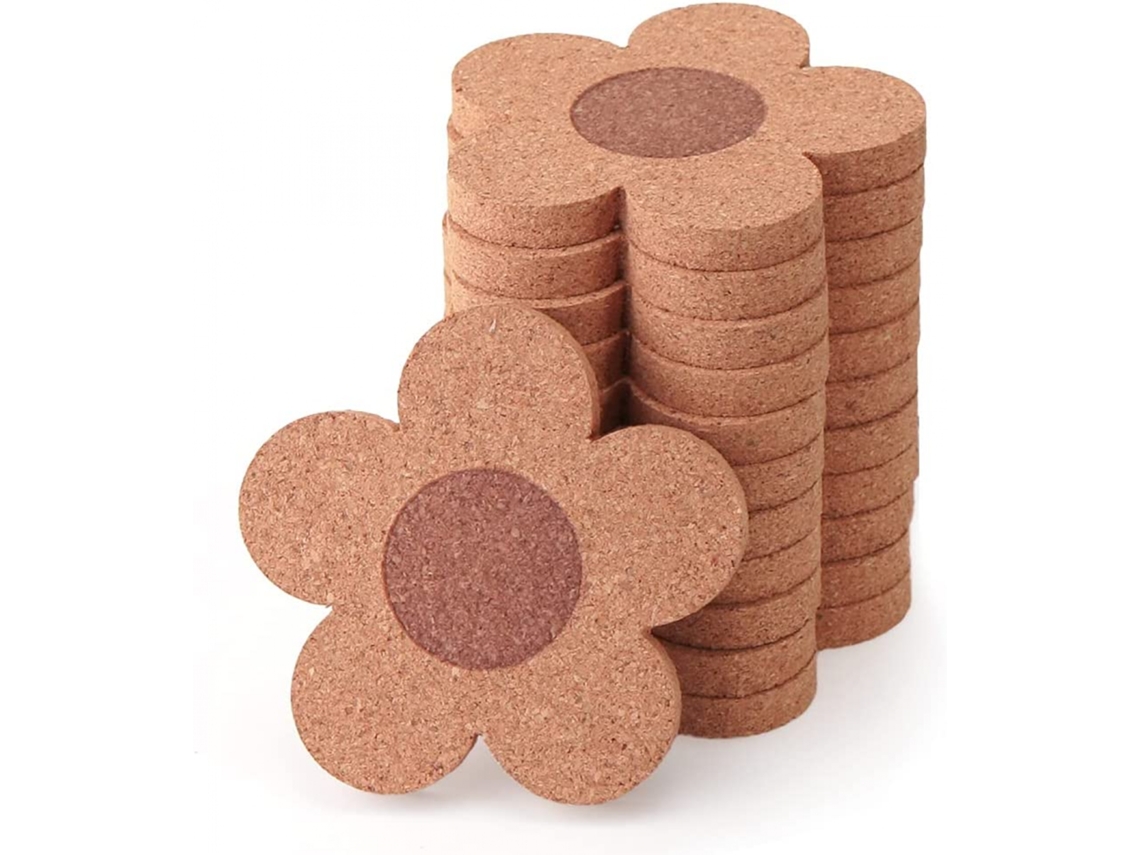 12 Bases Para Copos De Cortiça De 3/8 De Espessura Para Bebidas, Absorventes E Reutilizáveis Slowmoose