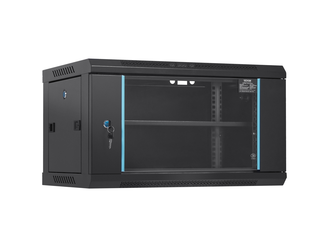 Gabinete de Servidor de Rede para Montagem em Parede VEVOR 6U 15 5'' de Profundidade