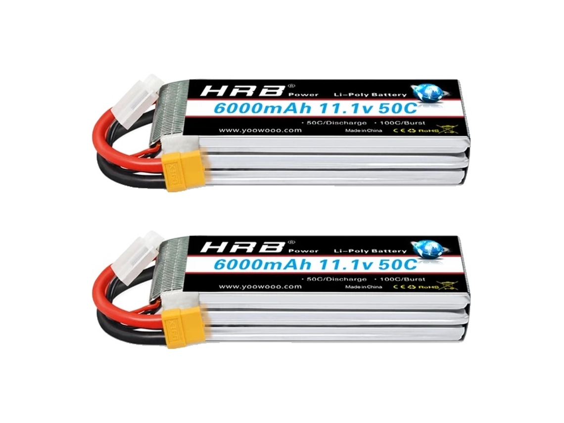 Bateria Lipo, Alta Capacidade, Múltiplas Opções De Tensão,3s 6000mah Xt60 2pc Oem
