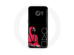 Capa para Samsung Galaxy S6 Edge Squid Game máscaras triângulo borda ecírculo