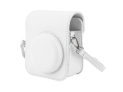 Bolsa Protetora para Mini Câmera Instantânea, Estojo de Pu com Alça de Ombro Ajustável para Câmera Fujifilm Instax Mini 12, Branca. TAISHENGDA